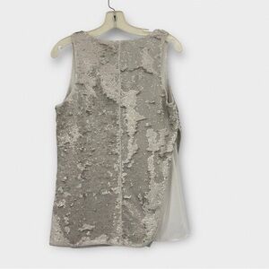 Sleeveless Silver Sequin Mini Dress